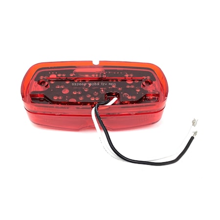 Truck-Lite Signal-Stat, Led, Red Rectangular, 16 Diode, Marker Clearance Light, P2, 2 Screw 2660-3